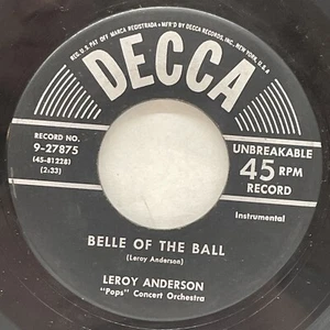 Leroy Anderson Belle Of The Ball / Blue Tango 45 rpm Vinyl Record - Imagen 1 de 4