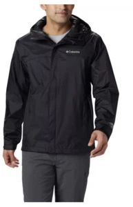 Columbia Hombres Grande y Alto Impermeable II Abrigo de Lluvia Chaqueta Negro 1X - Imagen 1 de 11