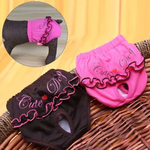 Pet Sanitary Physiological Pants Dog Diaper Female Washable Puppy Shorts Panties - Picture 1 of 12