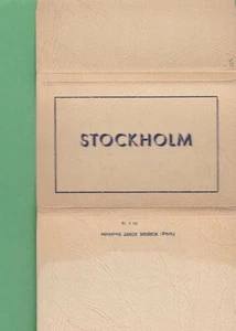 Vintage Fold-Out Folder Folio Souvenir Stockholm Sweden 1955 10 Postcard s - Picture 1 of 5
