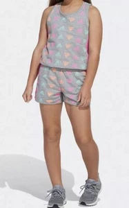Adidas Girls Logo Printed Romper Gray in Original Plastic Size 4 MSRS $34.00 - Picture 1 of 3
