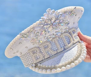 INGWER RAY STRASS & PERLEN VERZIERT BRAUT JUNGGESELLINNENABSCHIED HUT - Bild 1 von 6