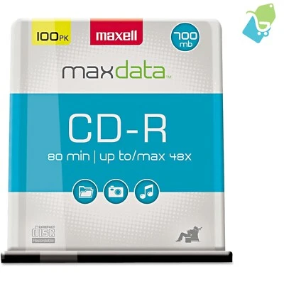 100-Pack Premium 700MB CD-R Discs for Reliable Data & Music Storage - Image 1 of 2
