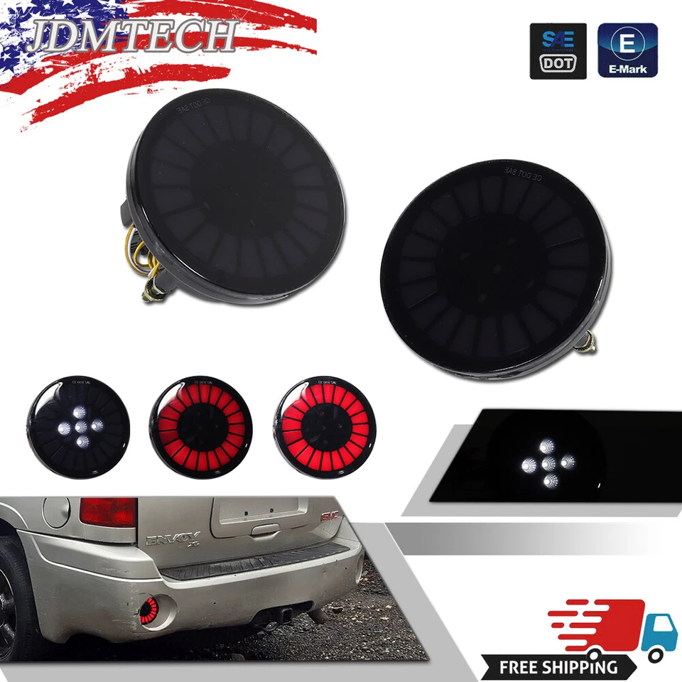 Par de luces traseras ahumadas para 02-09 GMC Envoy 06-09 Pontiac Solstice Foto 1 de 4