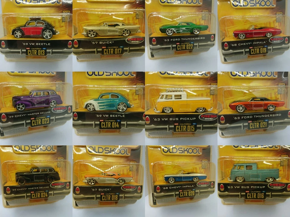 Jada Toys 1:64 DUB CITY OLD SKOOL 2006 Wave 2 LOT Die Cast Metal Rare Cars - Image 1 of 1