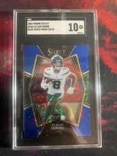 2021 Panini Select #256 Elijah Moore RC Blue Disco /25 Sgc 10
