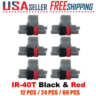 12/24/60X IR-40T Black&Red Calculator Ink Roller for CP13 NR42 IR40T Sharp Casio - Image 1 of 4