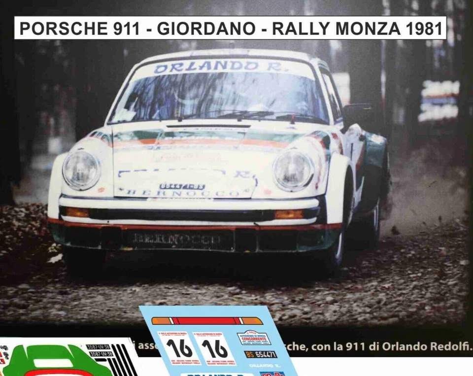 1/43 Porsche 911 Rally Monza 1981 Giordano KIT - Immagine 1 di 1