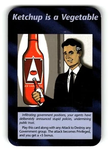 Ketchup Is A Vegetable Card Unlimited INWO Illuminati New World Order Game - Picture 1 of 4