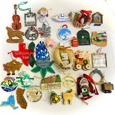 Lot of 32 City State Travel Cowboy Christmas Holiday Ornaments Bundle