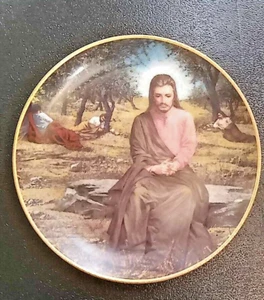 The Agony In The Garden Lou Marchetti JESUS COLLECTOR PLATE 23k Gold Trim 1991 - Picture 1 of 5