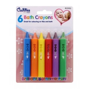 Washable Baby Bath Crayons Pack of 6 for Toddler Child Fun Play Educational Toy - Picture 1 of 8
