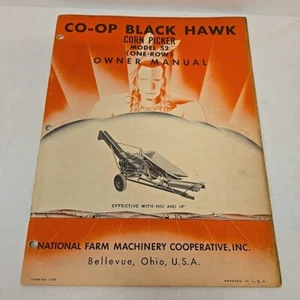 Vintage Co-op Black Hawk Maispflücker Modell 52 eine Reihe Bedienungsanleitung - Bild 1 von 6