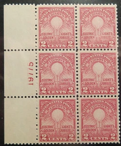 Scott # 654 Plate Block of 6, Mint OG Never Hinged - Picture 1 of 1