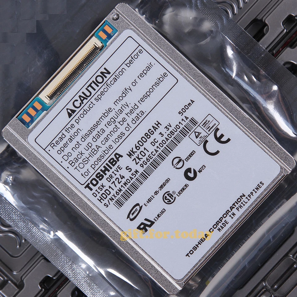 For TOSHIBA MK6008GAH 60 GB 4200 RPM CE/ZIP 1.8" Internal Hard Drive HDD - Image 1 of 1