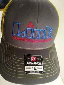 Richardson 112 trucker snapback adjustable Link Construction Gray / Yellow mesh - Picture 1 of 8
