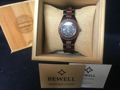 Reloj de Madera Bewell Damas Analógico Nuevo en Estuche/Caja de Madera Foto 1 de 2