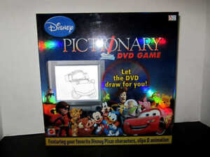 Disney Pictionary DVD Game Family Quick Draw Pixar Animation Game Complete
