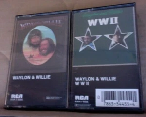 2 EX CASSETTE Willie Nelson & Waylon Jennings WWII Fleetwood Mac Otis Redding - Picture 1 of 5