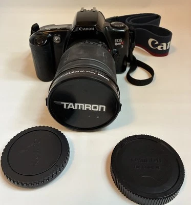 Canon EOS Rebel XS 35mm SLR Film Camera with 28-200mm Tamron lens - Image 1 of 4