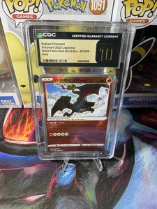 Mazo Radiant Charizard 001/038 Sv Regla de la Llama Negra Construcción CGC Prístino 10 - Imagen 1 de 3
