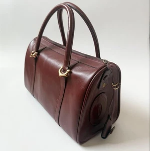Cartier Must de Handtasche Mini Boston Handtasche Bordeaux Kalbsleder Gebraucht Damen - Bild 1 von 20