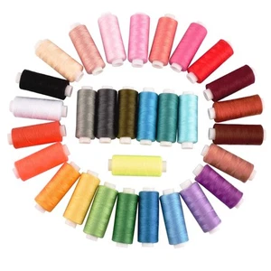 Sewing Thread Kit 30 Colors Polyester 250 Yard Each Spools Sewing Threads Emb... - Picture 1 of 7