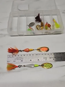 6 Fishing Lures French Blade Spin Bait hand crafted high quality materials. - Picture 1 of 13