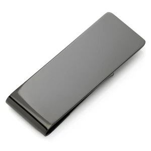 Stainless Steel Gunmetal Engravable Money Clip - Picture 1 of 5
