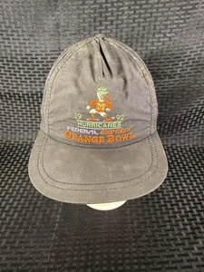 Vintage 1992 Miami Hurricanes Fed Ex Orange Bowl Baseball Hat Made in USA - Picture 1 of 20