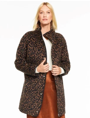 2025 Fashion~Talbots Leopard Print Winter Coat~Plus Petite~Chic And Warm~Zipper - Image 1 of 4