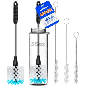 Bottle Brush Cleaner Set, 14" Long Handle Stainless Steel Bottle Cleaner Brus... - Picture 1 of 6