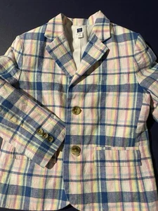 Janie and Jack Blazer Sport Jacket Toddler Boy Size 3 Summer Linen Blend EUC - Picture 1 of 6