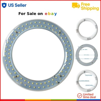 LED Circline Light Bulb 8 Inch Daylight White 1600LM Energy Efficient Indoor - Image 1 of 4