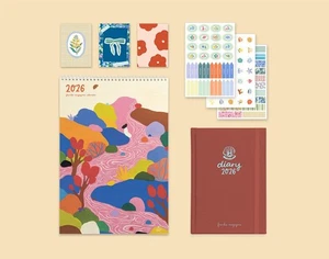 2026 Frankie Hardcover Diary Journal + Spiral Calendar Wall By Frankie Press NEW - Picture 1 of 10