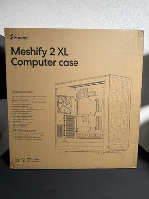 Fractal Design Meshify 2 XL Black ATX Flexible Light Tinted Tempered Glass Windo - Image 1 of 4