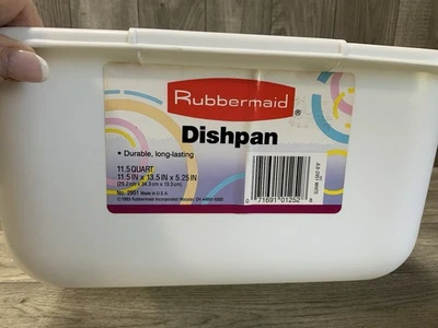 ¡Nuevo! Lavabo retro de plástico almendra Rubbermaid de colección 2951 11,5 qt 1993 Foto 1 de 4