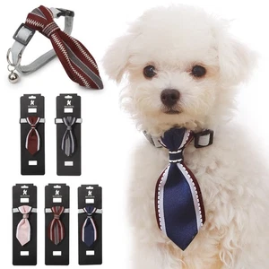 Cute Elastics Dog Ties Fit Most Collars Dog Small To Medium Breeds With Bow Tie - Picture 1 of 30