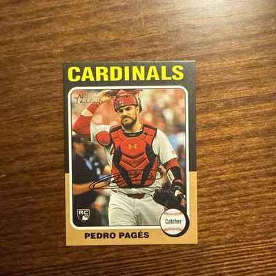 2024 Topps Heritage High Number - SP Pedro Pages #704 Mini (RC) - Image 1 of 2