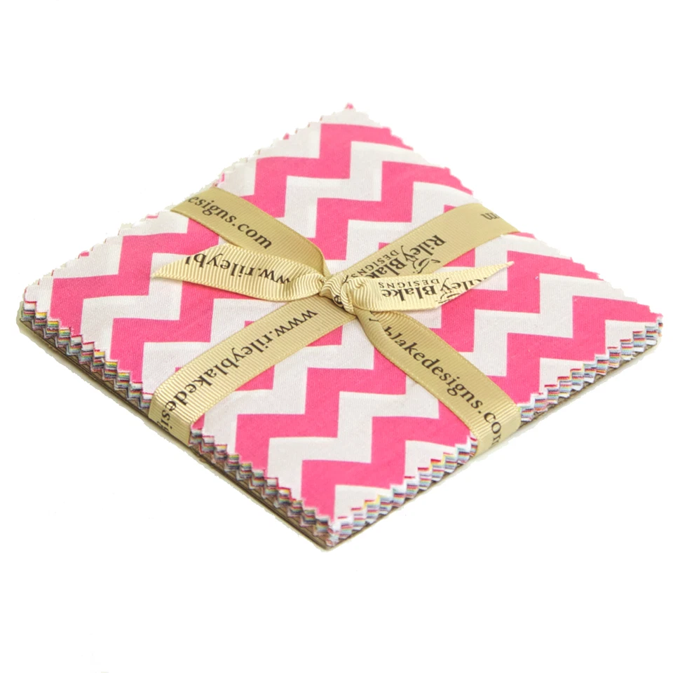 Chevron Small Chevron 5" Fabric Squares Charm Pack for Riley Blake, 24 pieces - Image 1 of 1