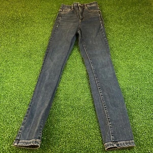 Garage Skinny Jeans Dark Wash Denim High Rise Casual Everyday Womens 00 21x28.5" - Picture 1 of 10