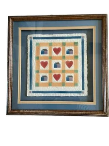 Gerahmtes Bild handgegossen Papier Quilt signiert hervorragende Arbeit - Bild 1 von 6