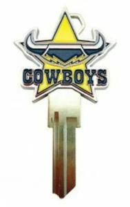 NRL North Queensland Cowboys LW4 House Key Blank - Collectable - 3D Key - Foto 1 di 1