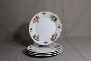 4 Savoy Home 7 1/2" Porcelain Salad Plates In A Beautiful Floral Pattern - Picture 1 of 4