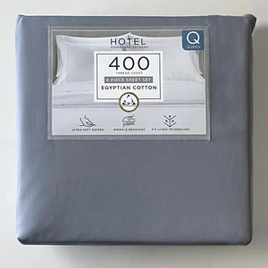Hotel 400 Thread Count Egyptian Cotton 6 Piece Queen Sheet Set - Ultimate Gray - Picture 1 of 2