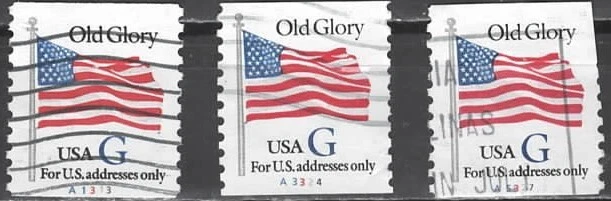 US Scott #2890 Plate number Coils, #A1313, A3324 & A3327 - Image 1 of 1