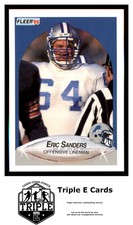 1990 Fleer #285 Eric Sanders RC Detroit Lions ~A2D