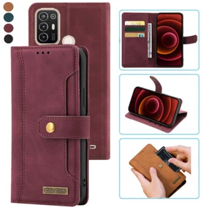 Funda para tarjeta estilo portátil ZTE Blade A52, funda magnética de cuero abatible para teléfono - Imagen 1 de 22