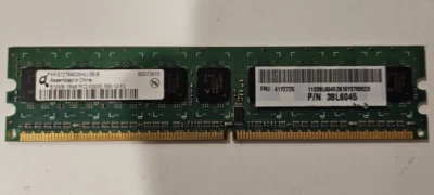 1 x Infineon HYS72T64000HU-3S-B 512MB 1Rx4 PC2-5300E DDR2 667MHz Desktop Memory - Image 1 of 3