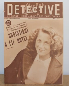 Qui? Détective N°87 Fait divers 1947 Christiane a été noyée Boulogne-Billancourt - Imagen 1 de 4